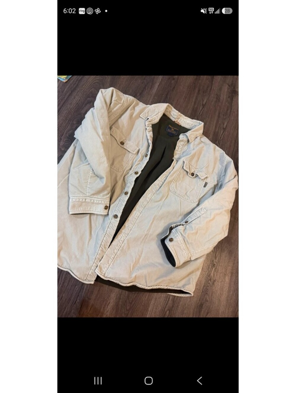 Vintage Woolrich Fleece Lined Corduroy Shirt Jacket Mens XL